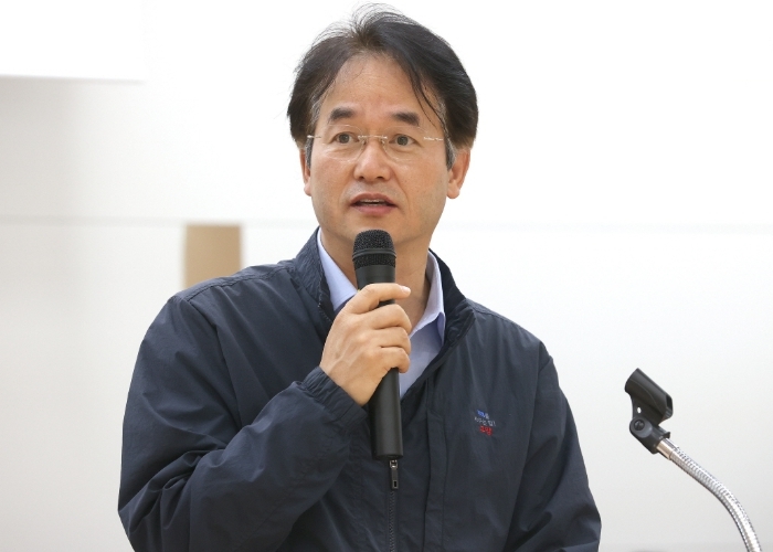 ‘제2회 고양특례시장배 줄넘기대회’에서 인사말 중인 이동환 고양특례시장